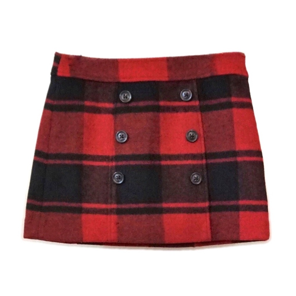 Gap Vintage Buffalo Plaid Wool Mini Skirt • 8
